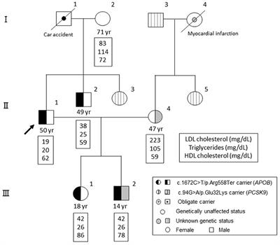 Case report: Unusual coexistence between familial hypercholesterolemia and familial hypobetalipoproteinemia